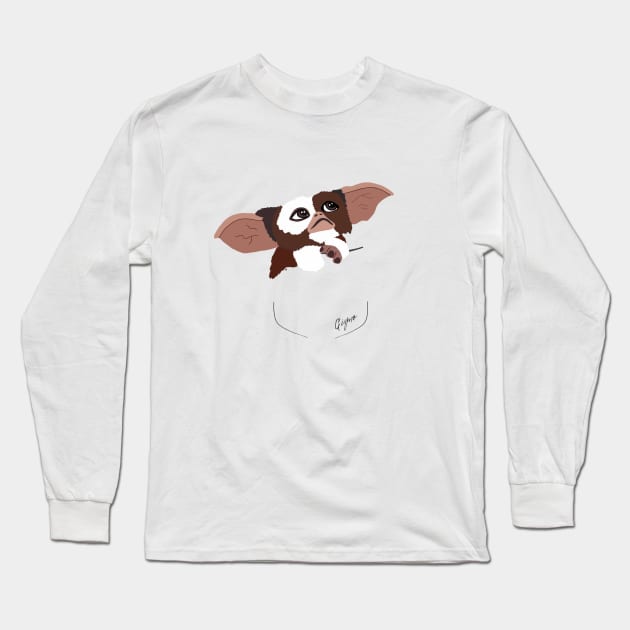 Gizmo Gremlins Pocket Design Long Sleeve T-Shirt by likeapeach